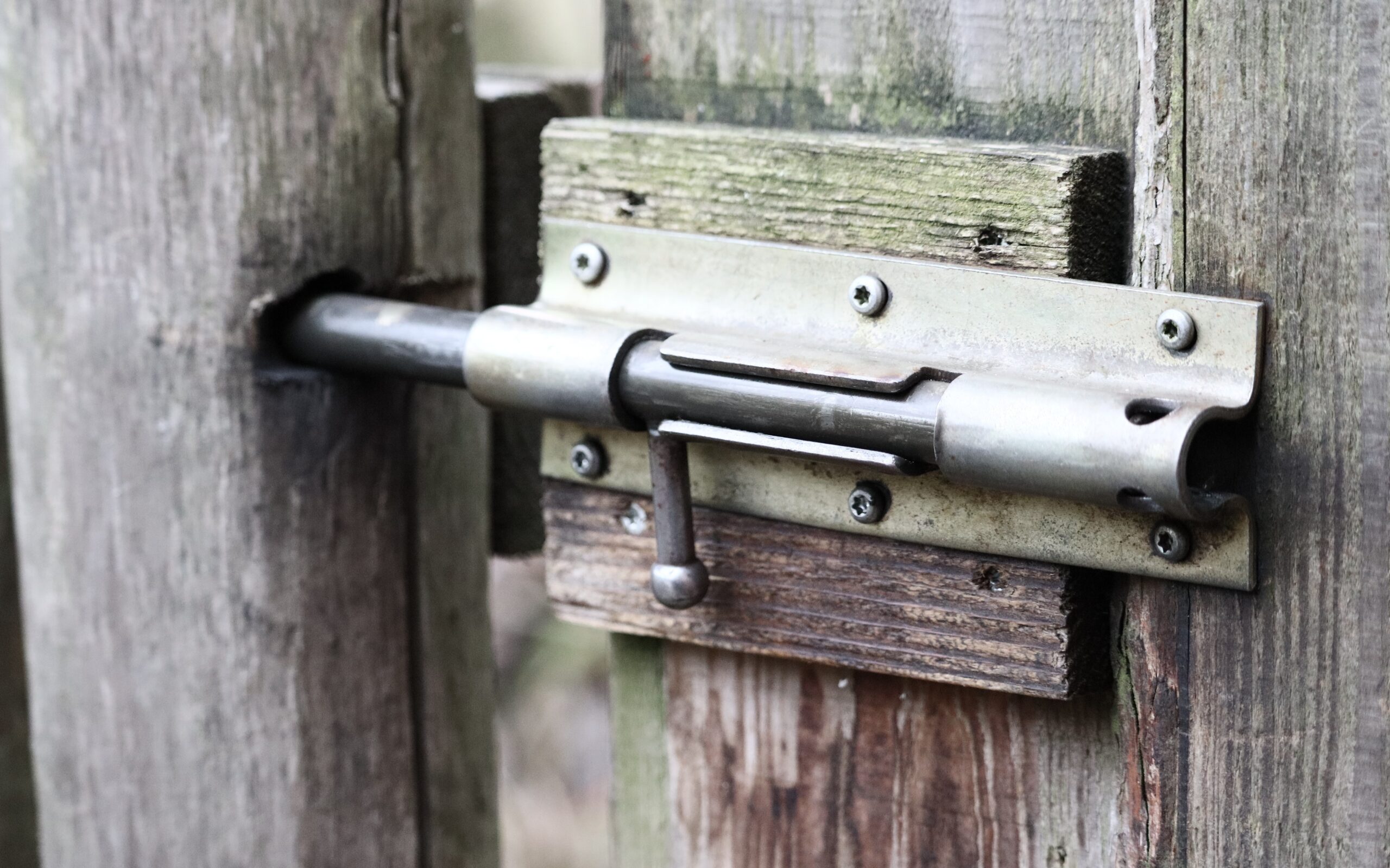 closeup-shot-metal-lock-wooden-door