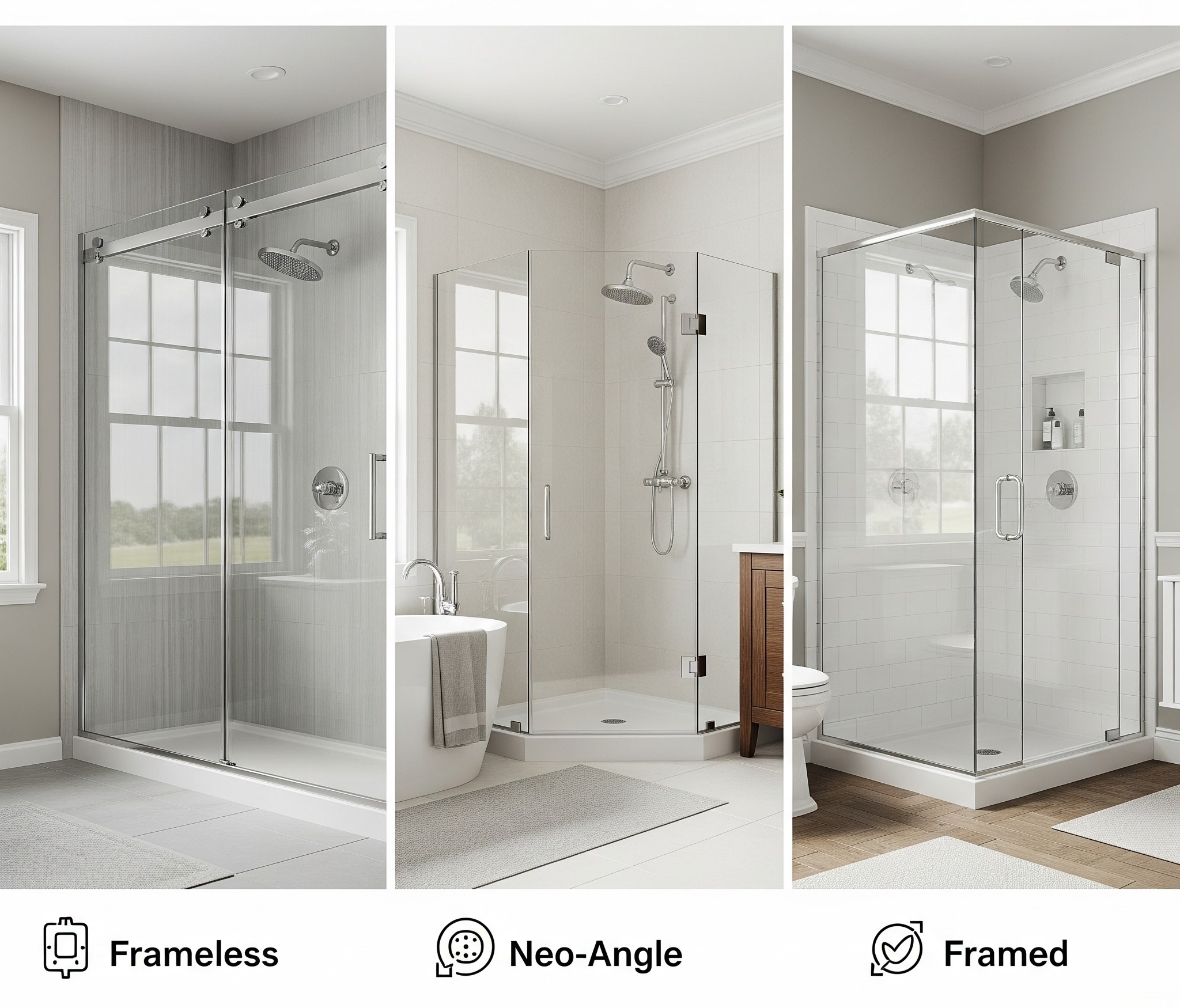 different-glass-shower-kit-options
