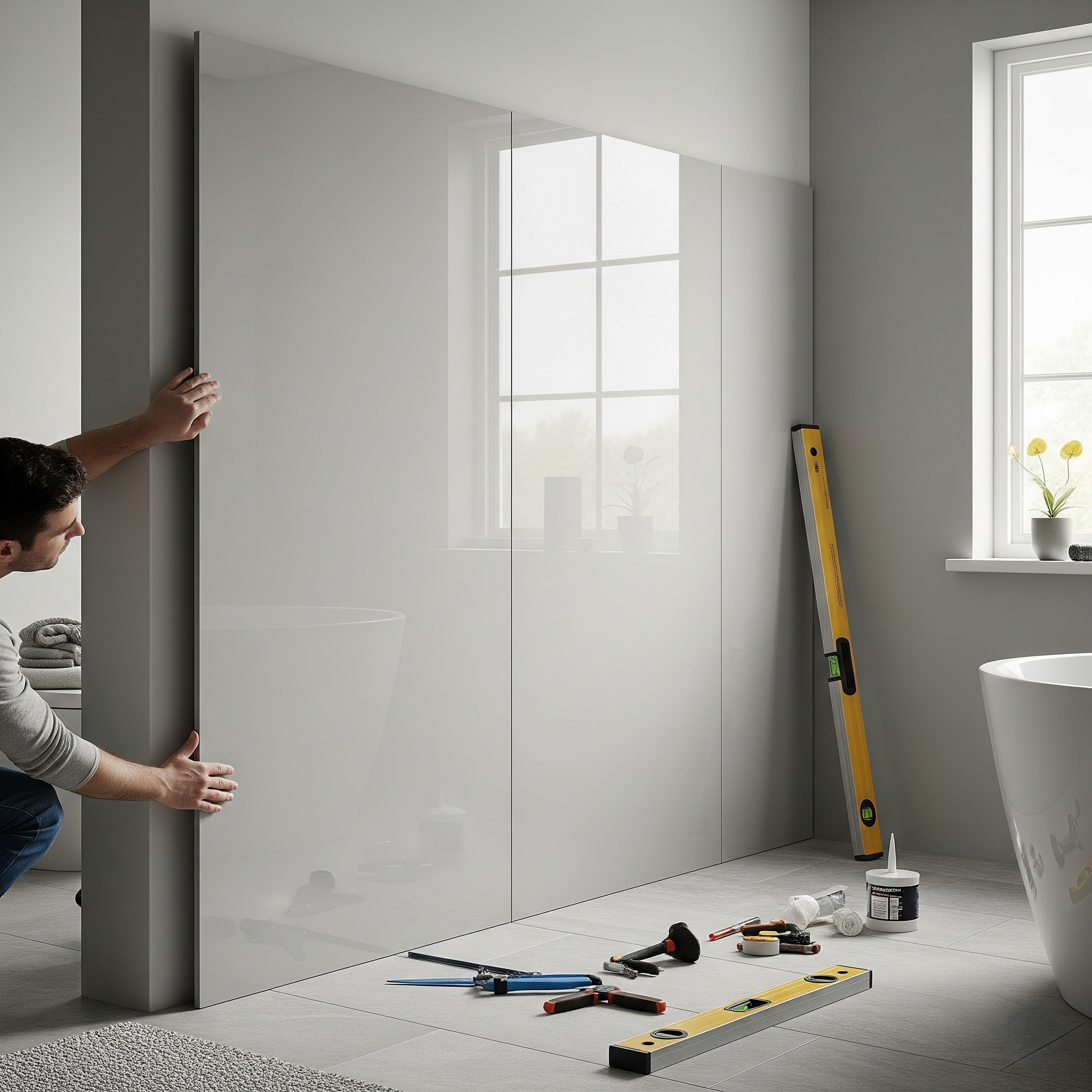 installing-prefab-shower-wall-panels