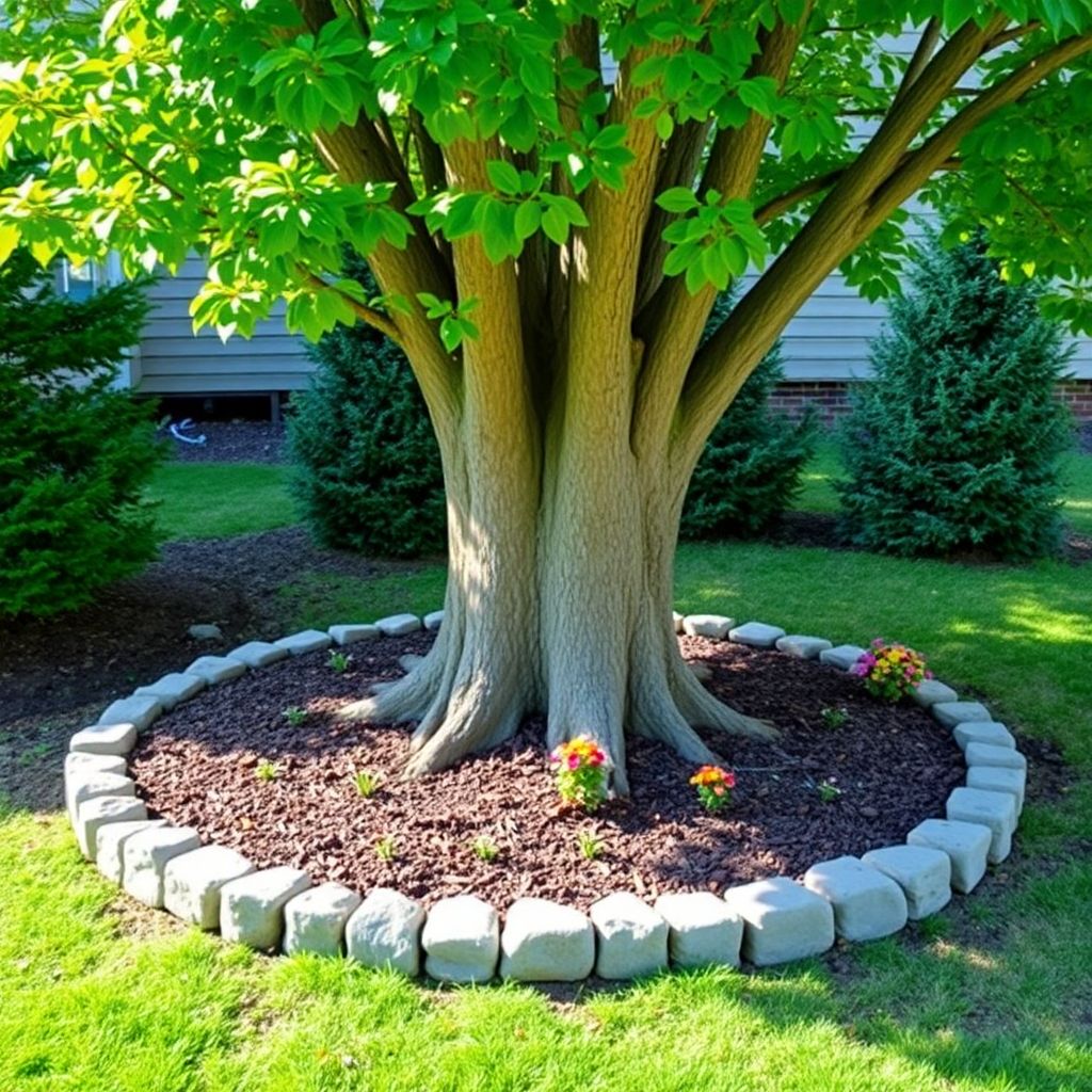 stone-edging-tree
