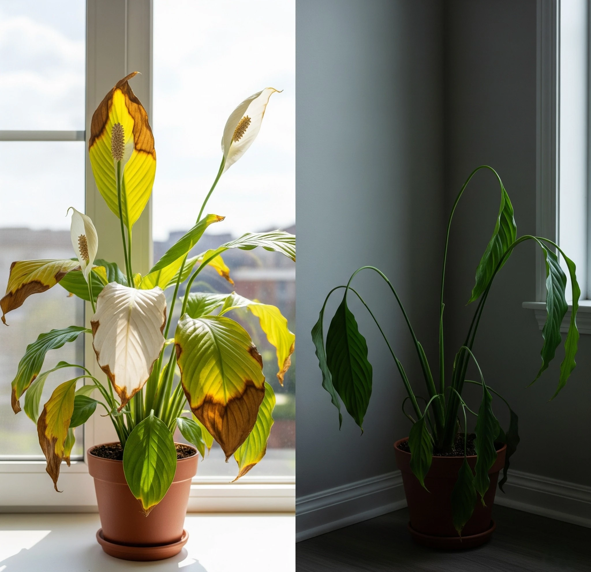 signs-of-light-stress-peace-lily-too-much-too-little-light