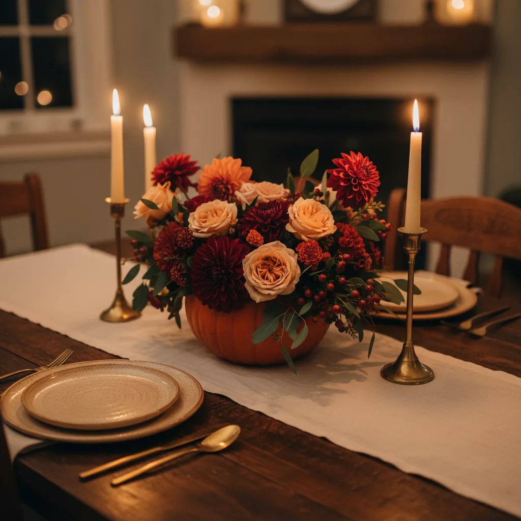 pumpkin floral arrangements