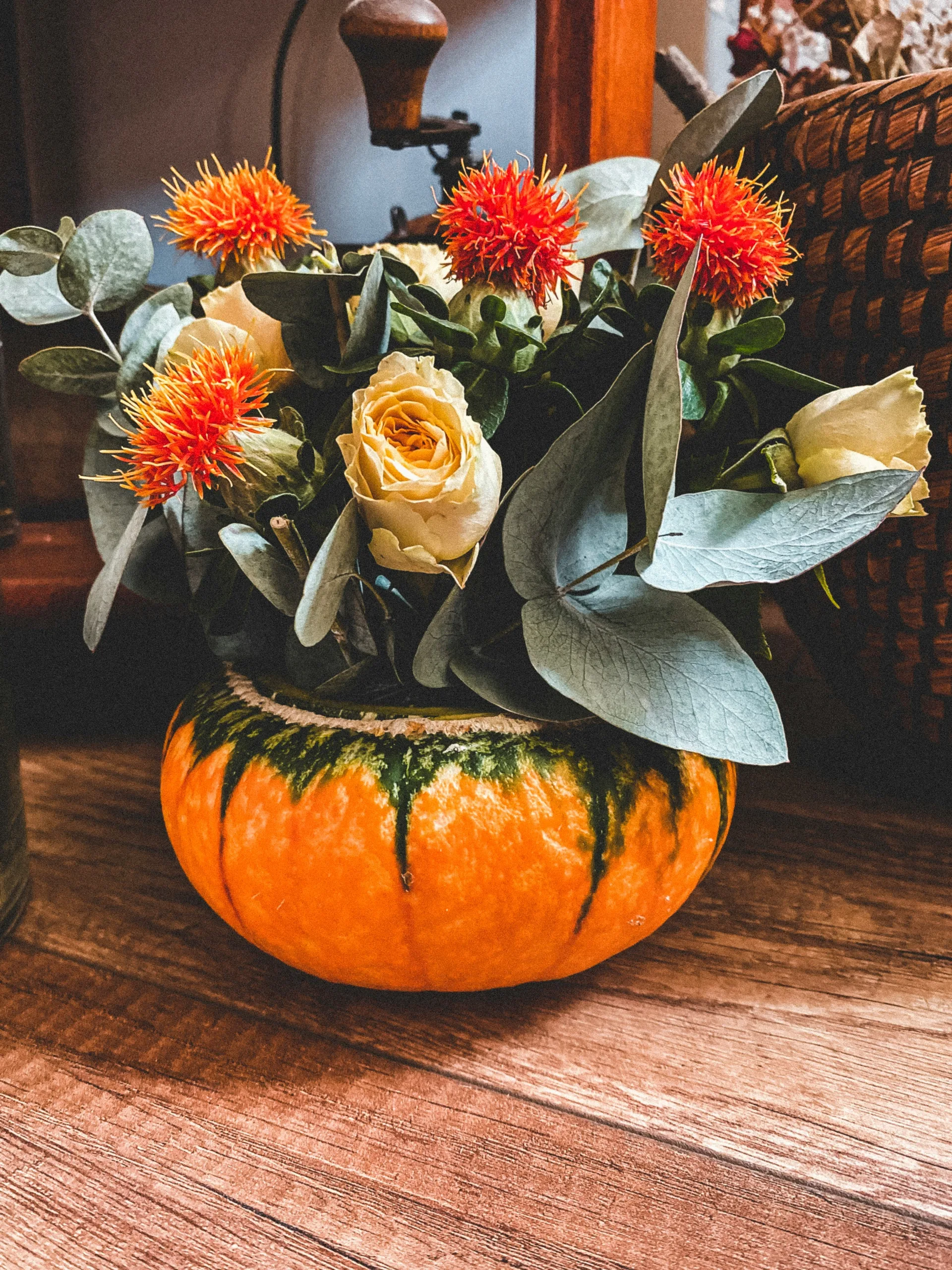 pumpkin floral arrangements