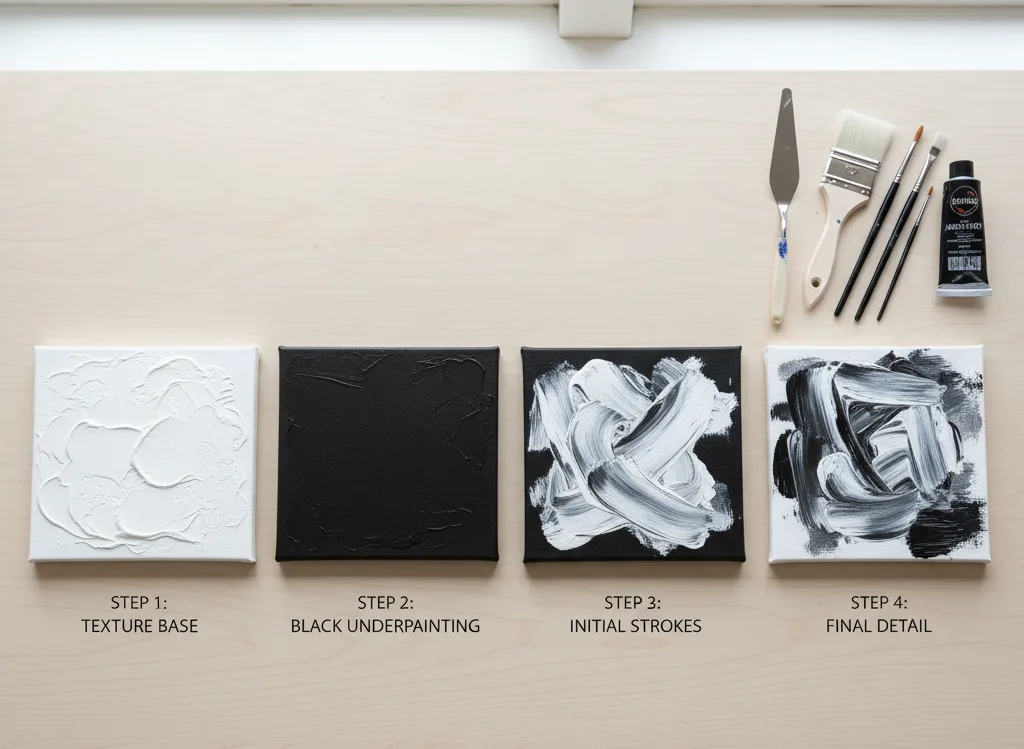 black and white abstract art