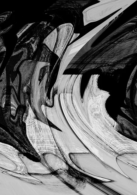 black and white abstract art