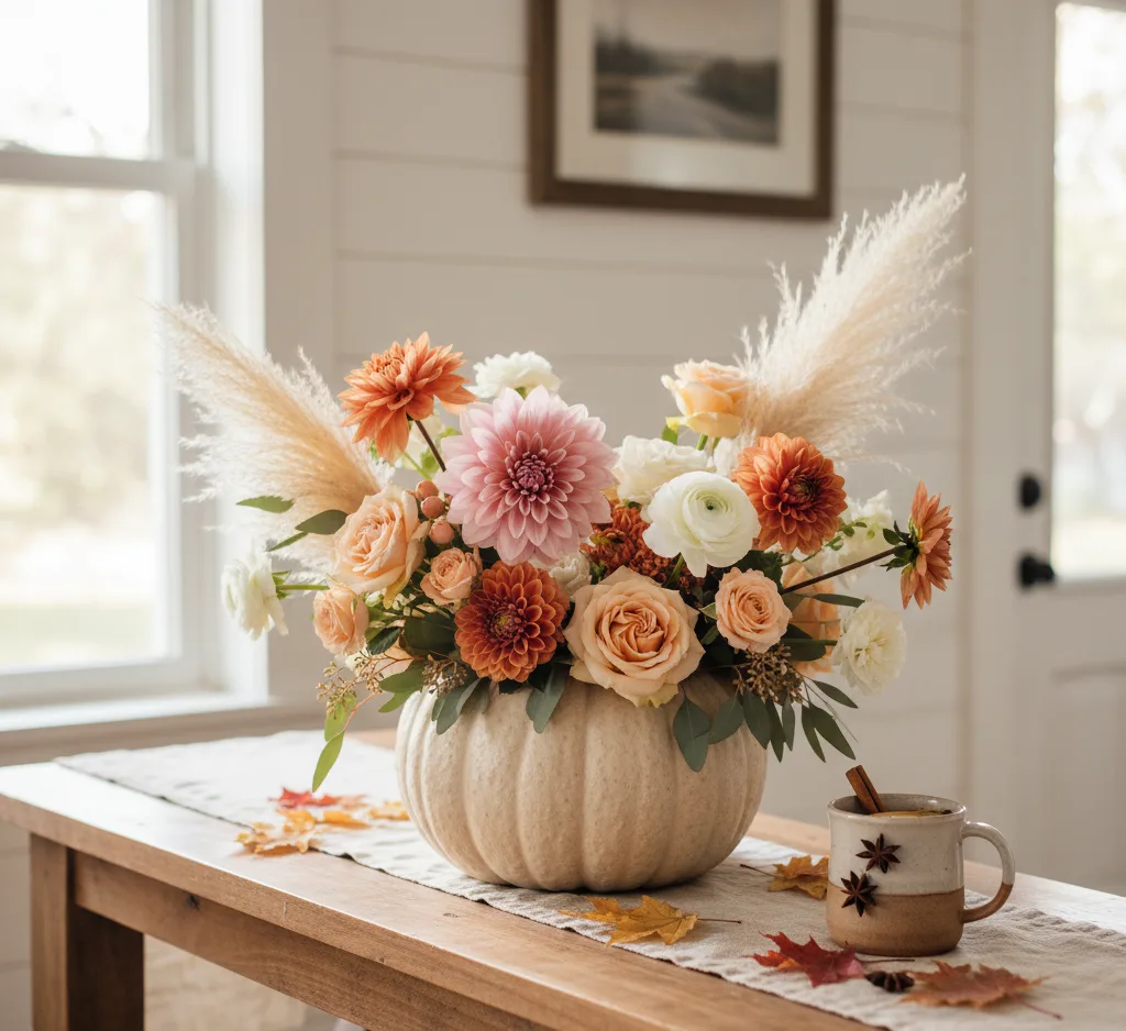 pumpkin floral arrangements