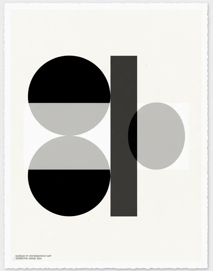 black and white abstract art