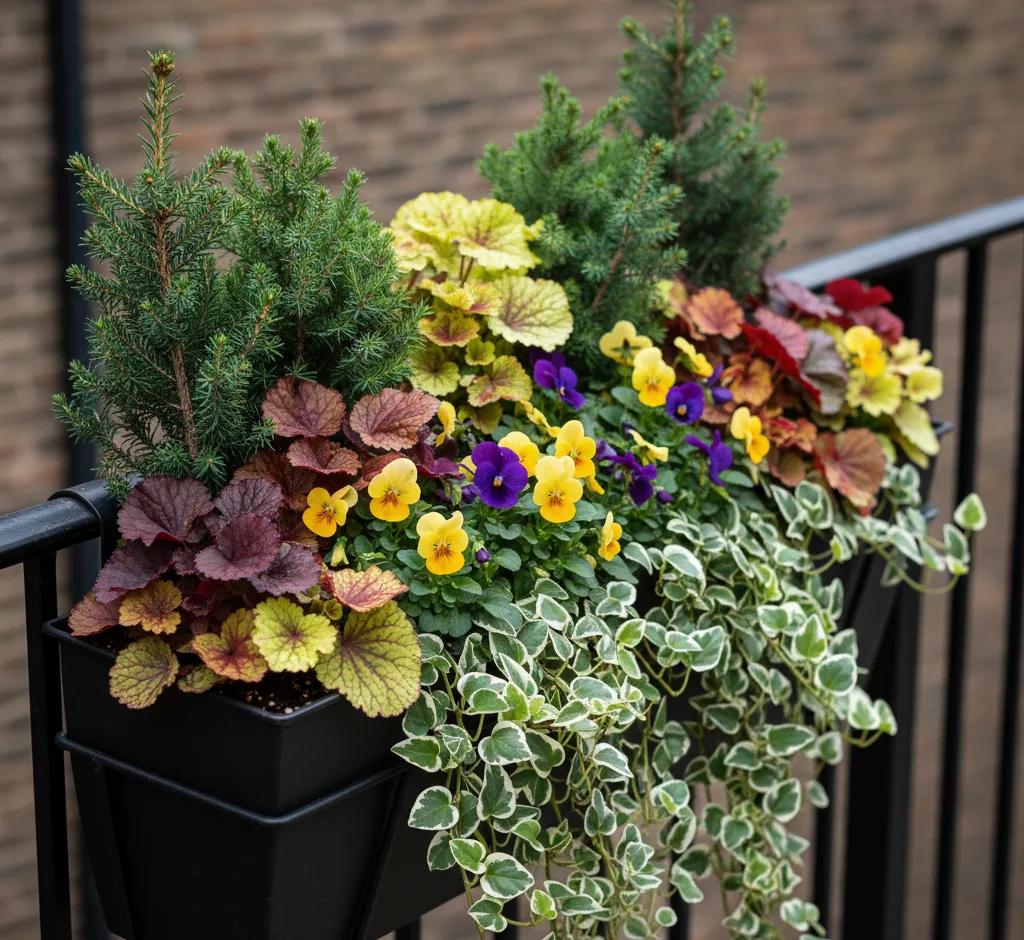fall planter box ideas