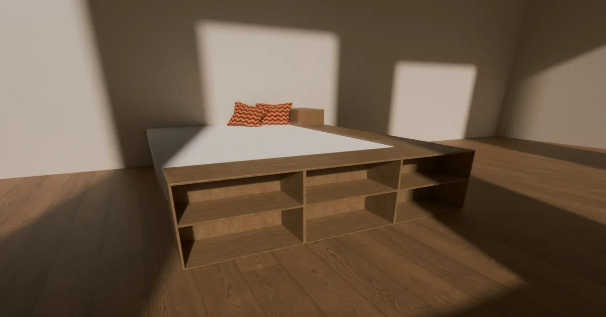 king platform bed with storage