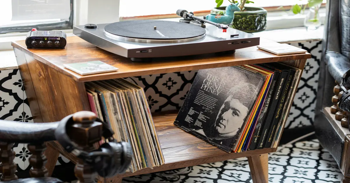 turntable and vinyl stand