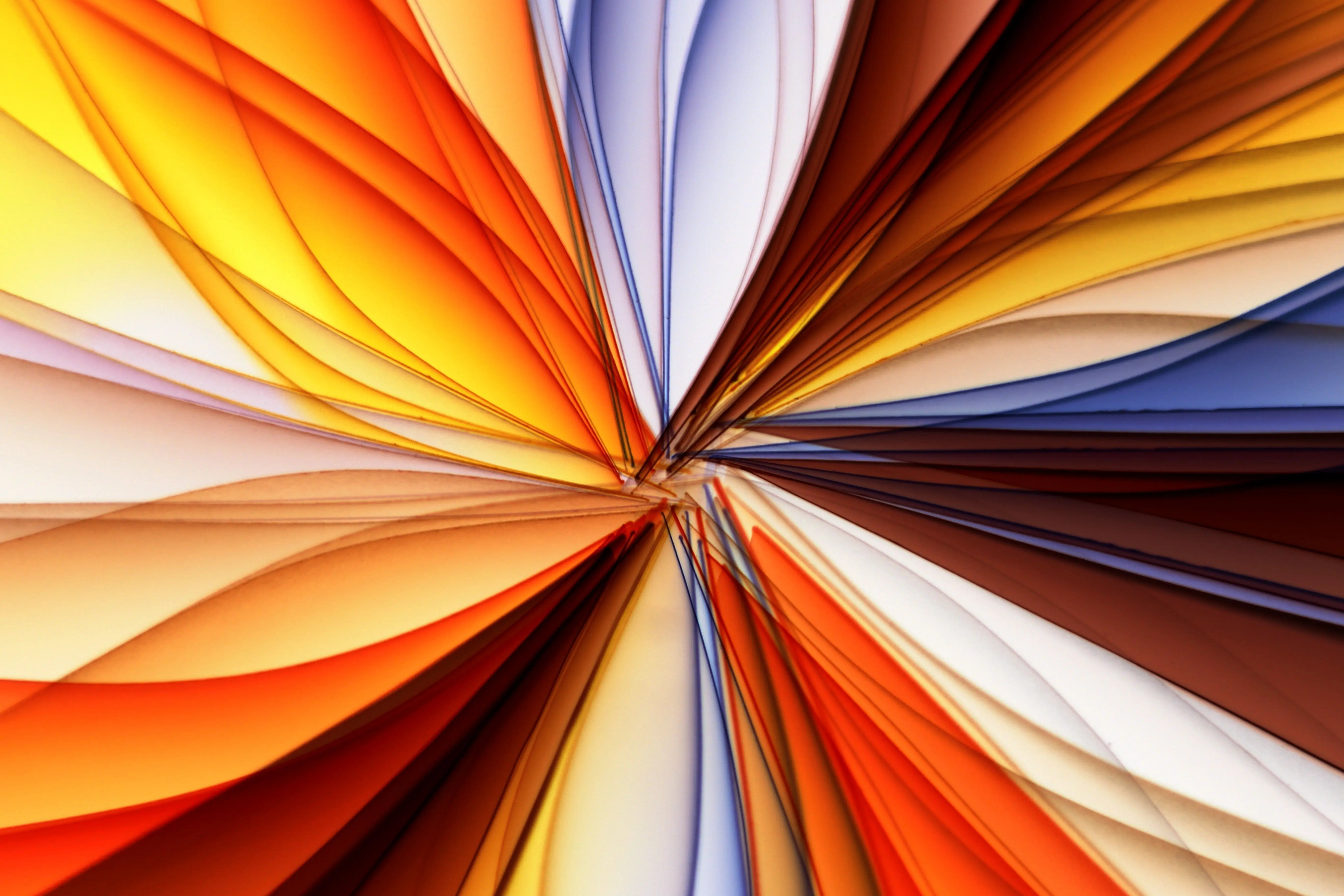 abstract art prints Colorful abstract art of folded paper creating a dynamic visual pattern.