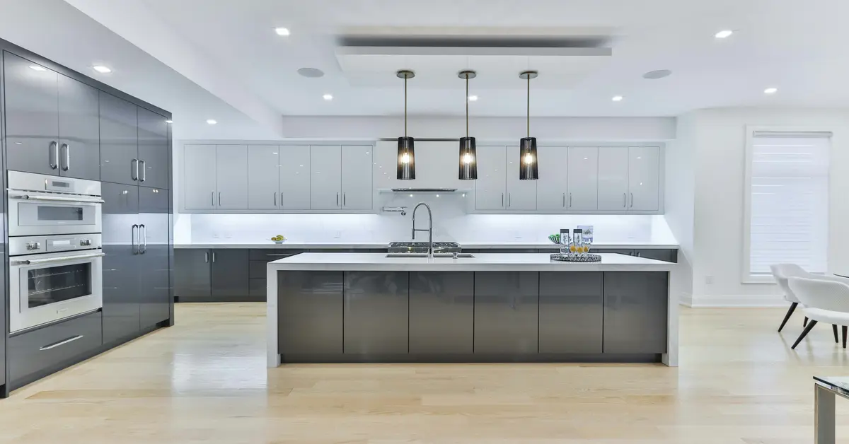 dark gray kitchen cabinets
