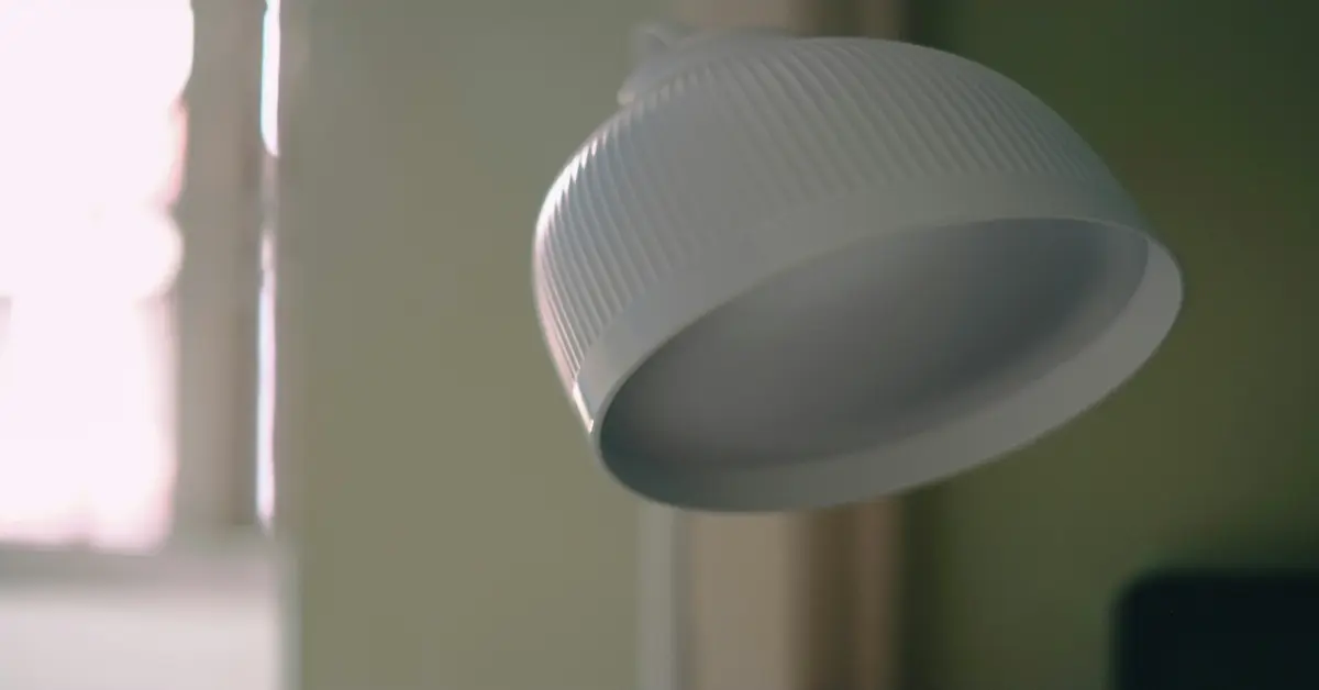 white table lamp