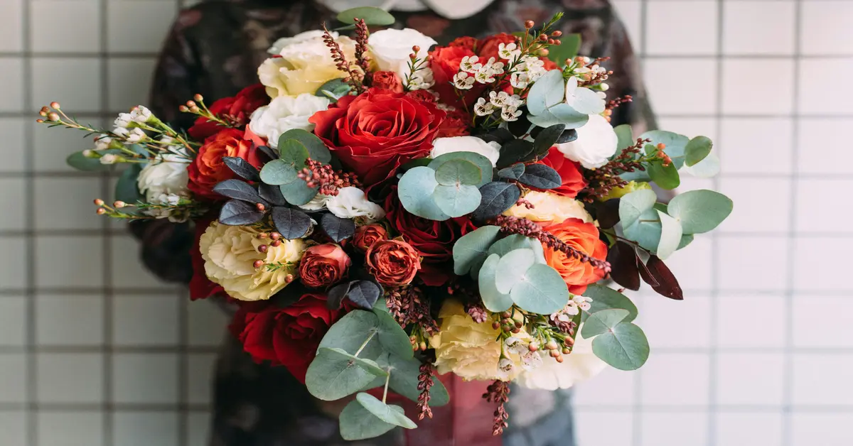 huge bouquet of flowers