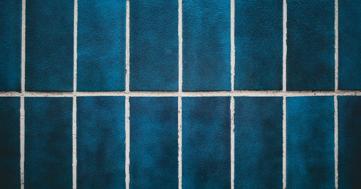 blue backsplash